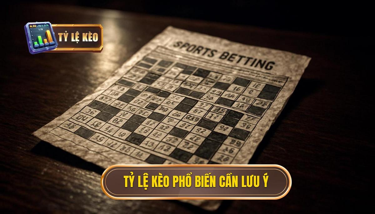 Các loại hình tỷ lệ kèo phổ biến cần lưu ý